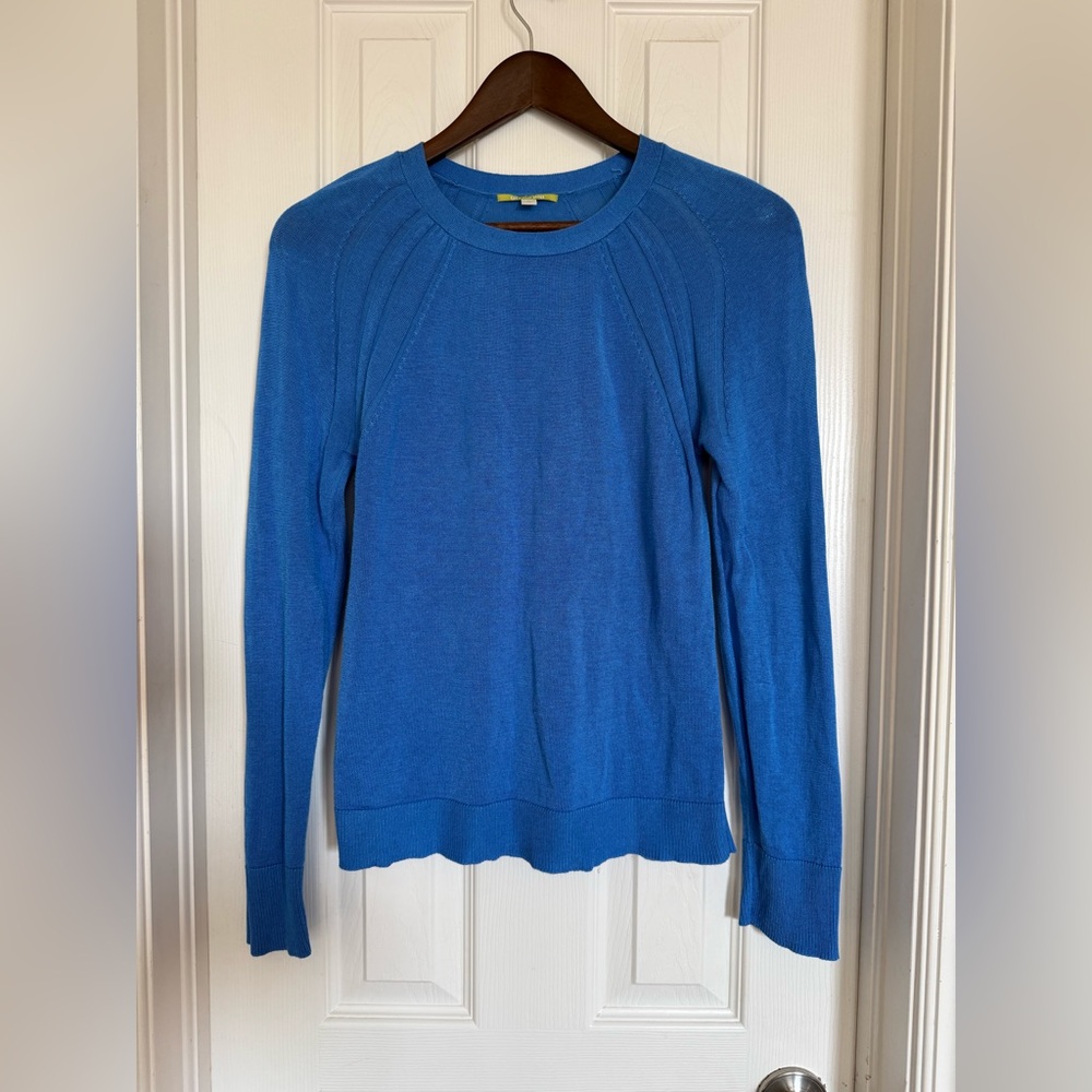 Gianni Bini Blue Lightweight Crewneck Long Sleeve Knit Women’s Sweater